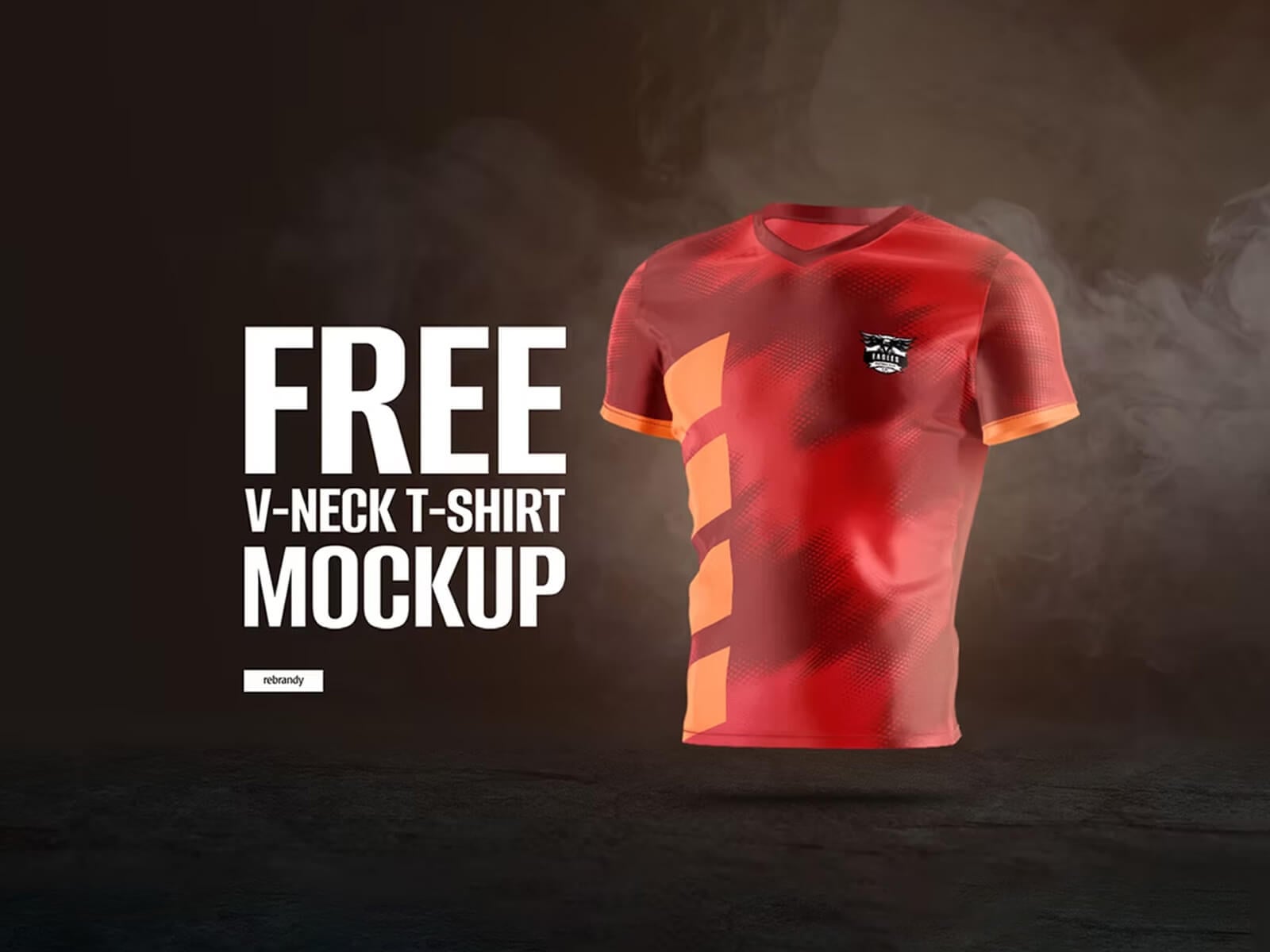 Free-V-Neck-Animated-T-Shirt-Mockup-PSD