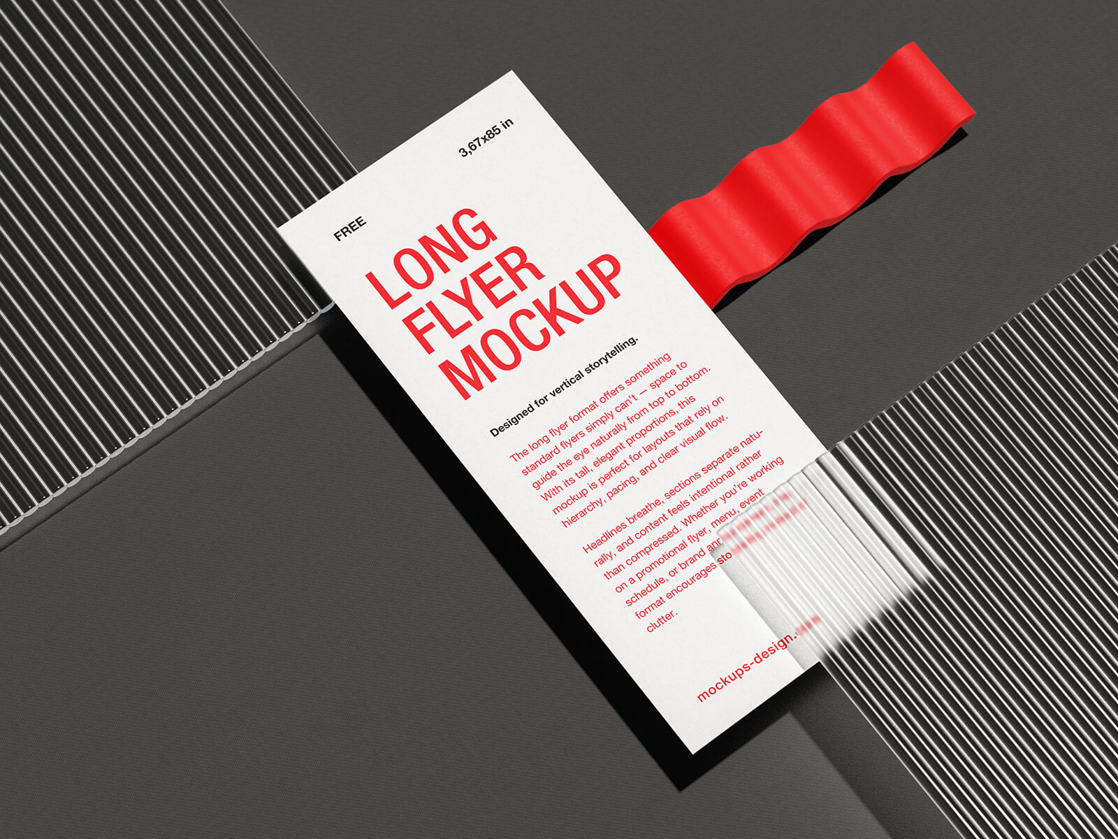 3 Free Vertical Slim Flyer Mockup PSD