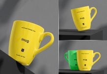 3 Minimal Ceramic Coffee Mug Mockup PSD Files