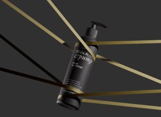 Free Aesthetic Lotion & Skincare Pump Bottle Mockup PSD Set