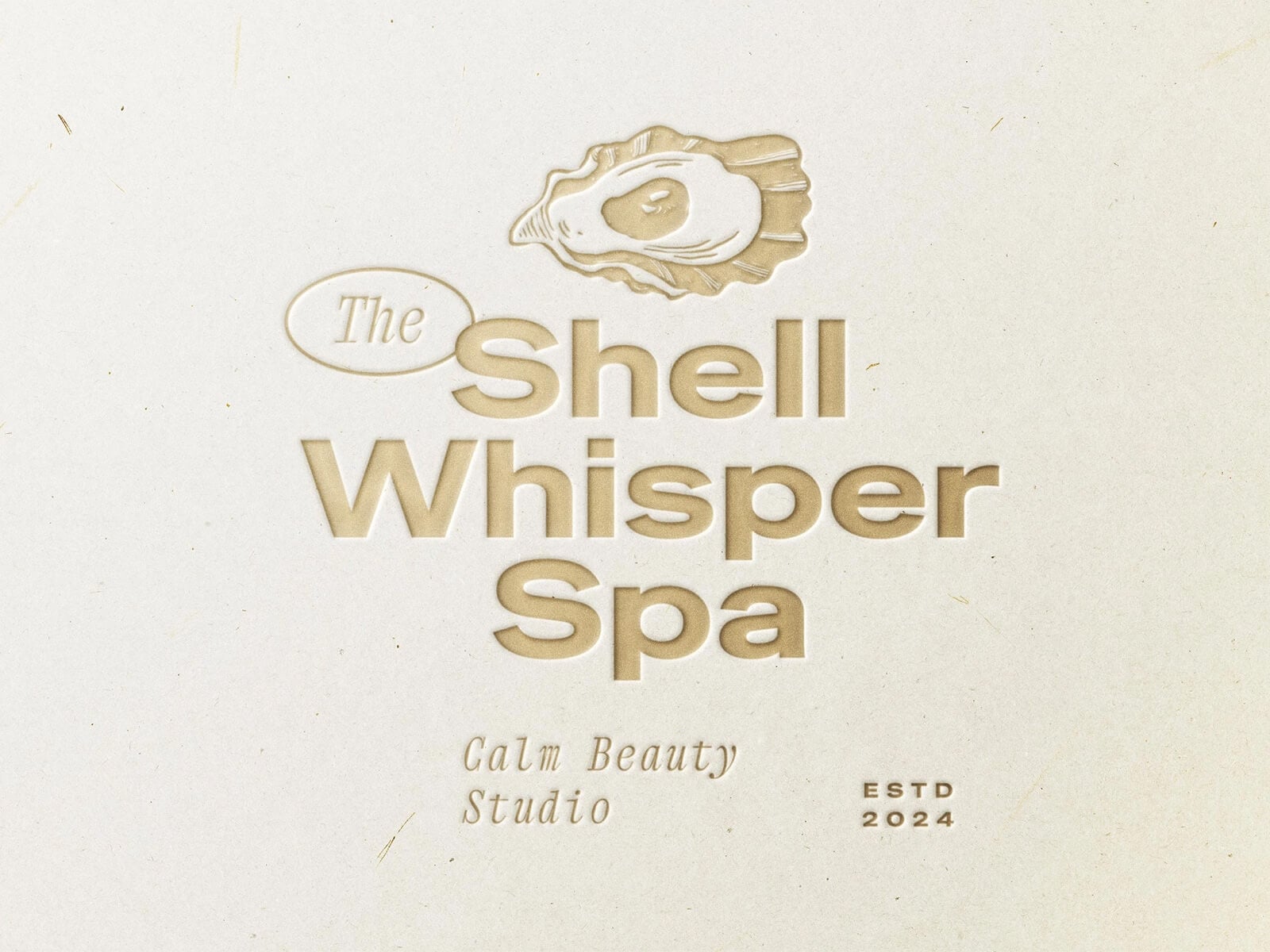 Free Gold Debossed Logo Mockup PSD