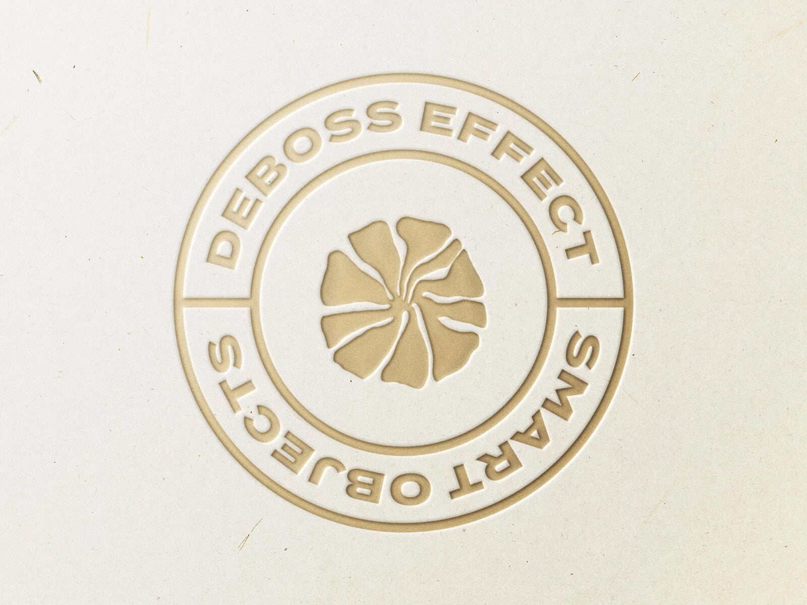 Free Gold Debossed Logo Mockup PSD