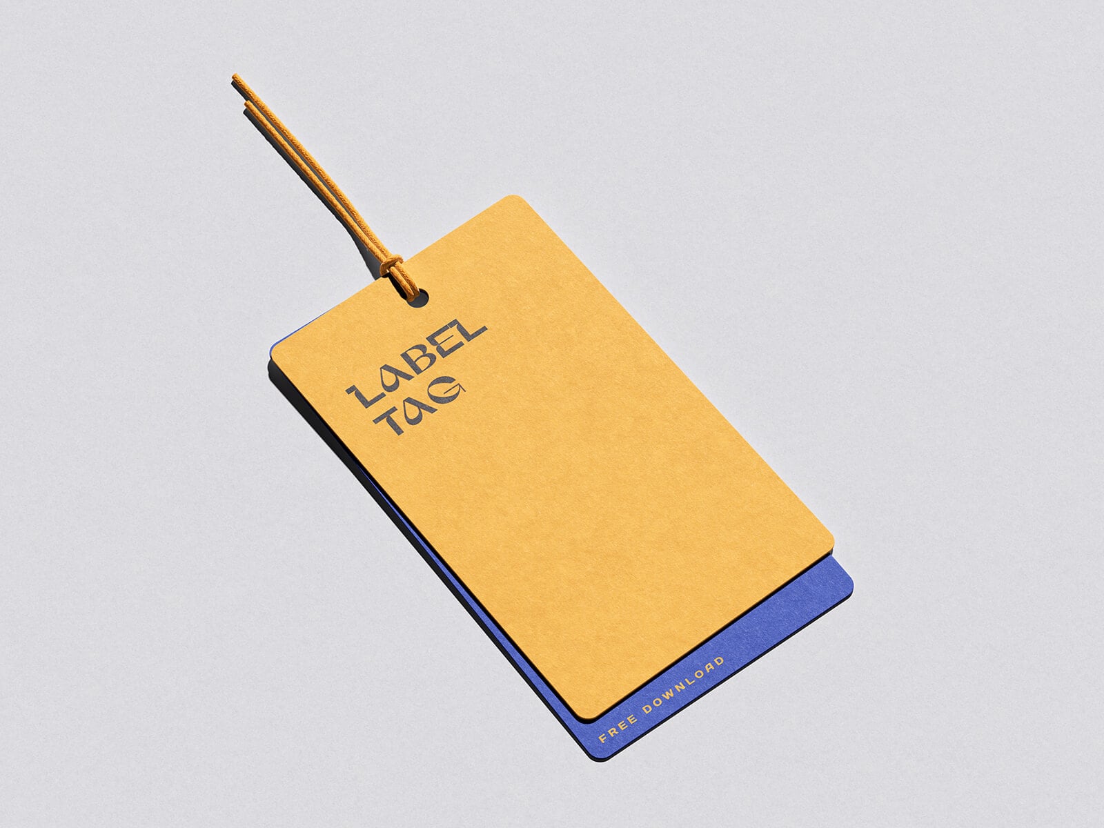 Free Double Layered Hang Tag Mockup PSD