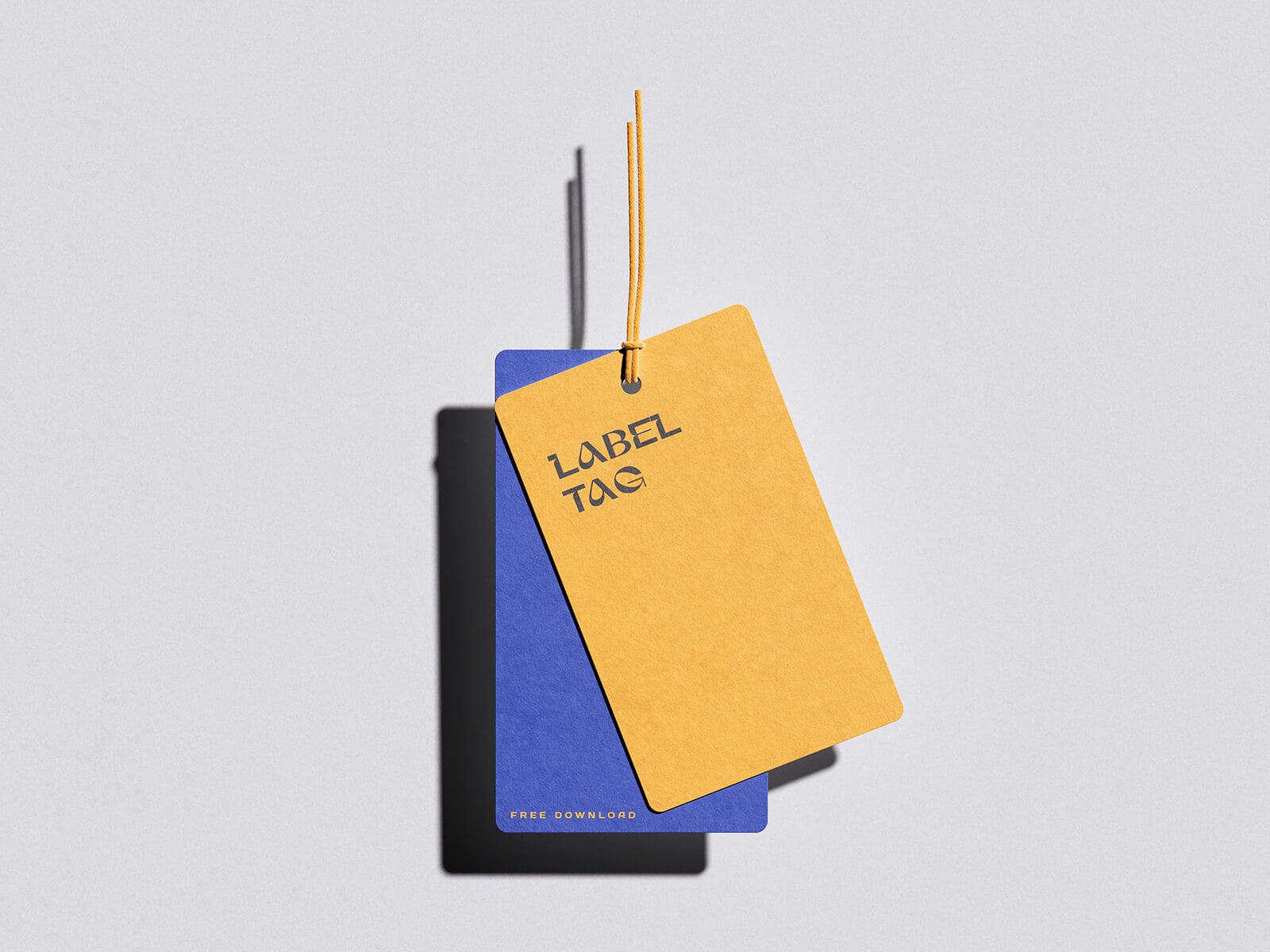 Free Double Layered Hang Tag Mockup PSD