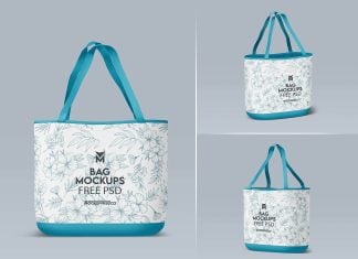 Free Eco Tote Shopping Bag Mockup PSD