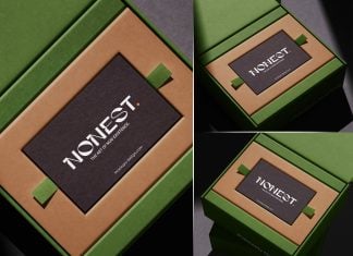 3 Free Luxury Business Cards Box Mockup PSD