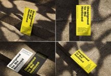 4 Free Premium DL Handout Flyer Mockup PSD Set Free Premium DL Flyer Mockup PSD