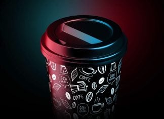 Free Animated Paper Coffee Cup Mockup PSD