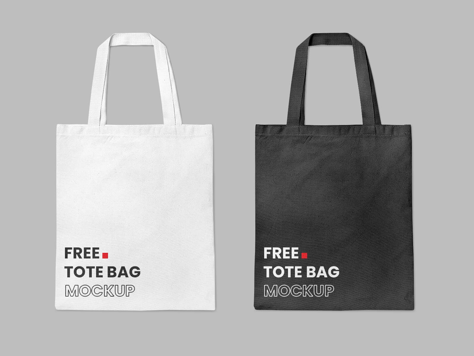 Free Black & White Tote Bag Mockup PSD