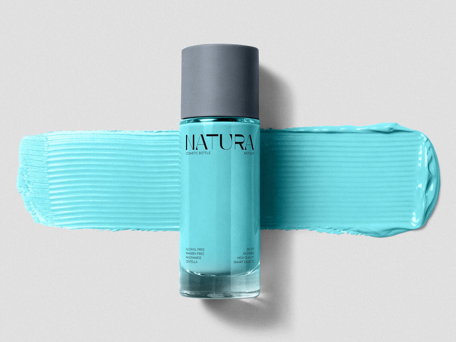 Free-Cosmetic-Glass-Bottle-Mockup-with-Cream-Smear-texture
