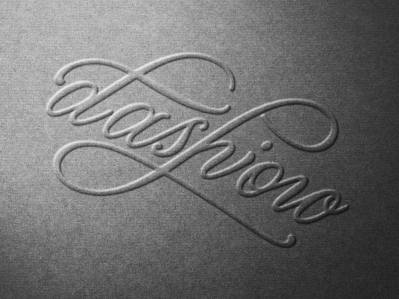 Free Embossed Paper Logo Mockup PSD