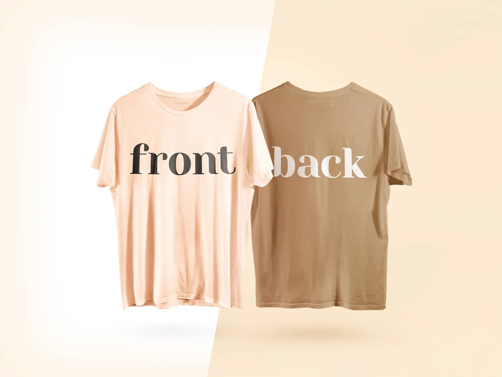 Free-Front-&-Back-T-Shirt-Mockup-PSD