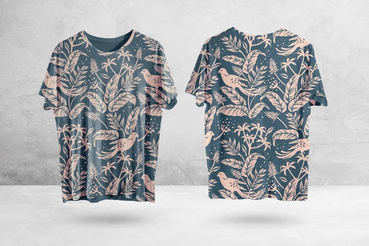 Free Studio Floating Front & Back T-Shirt Mockup PSD