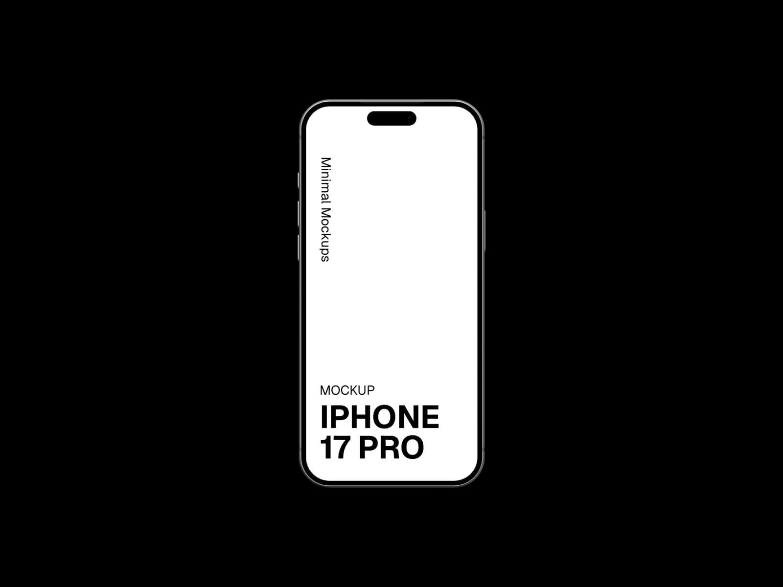 Free HQ Minimal iPhone 17 Pro Max Mockup PSD