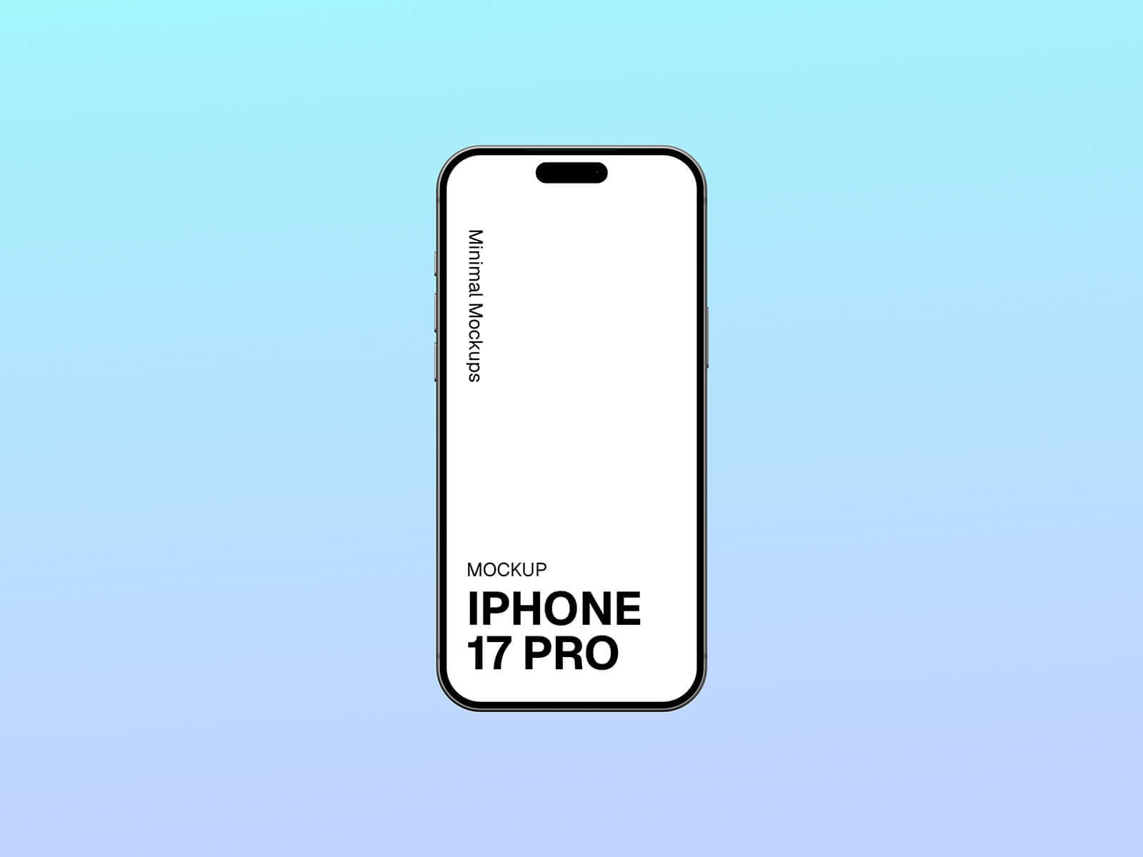 Free HQ Minimal iPhone 17 Pro Max Mockup PSD