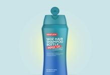 Free 16Oz Hair Shampoo / Conditioner Bottle Mockup PSD