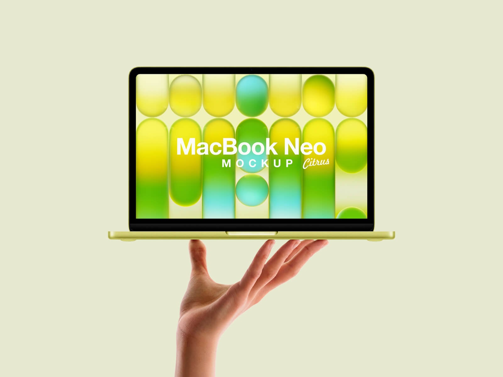 Free-Hand-Held-MacBook-Neo-Citrus-Mockup-PSD