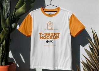 Free Hanging T-Shirt Mockup PSD 2026 - High Res & Realistic