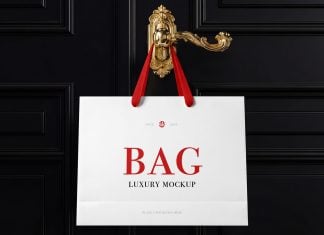 Free Luxury Paper Shopping Bag Mockup PSD