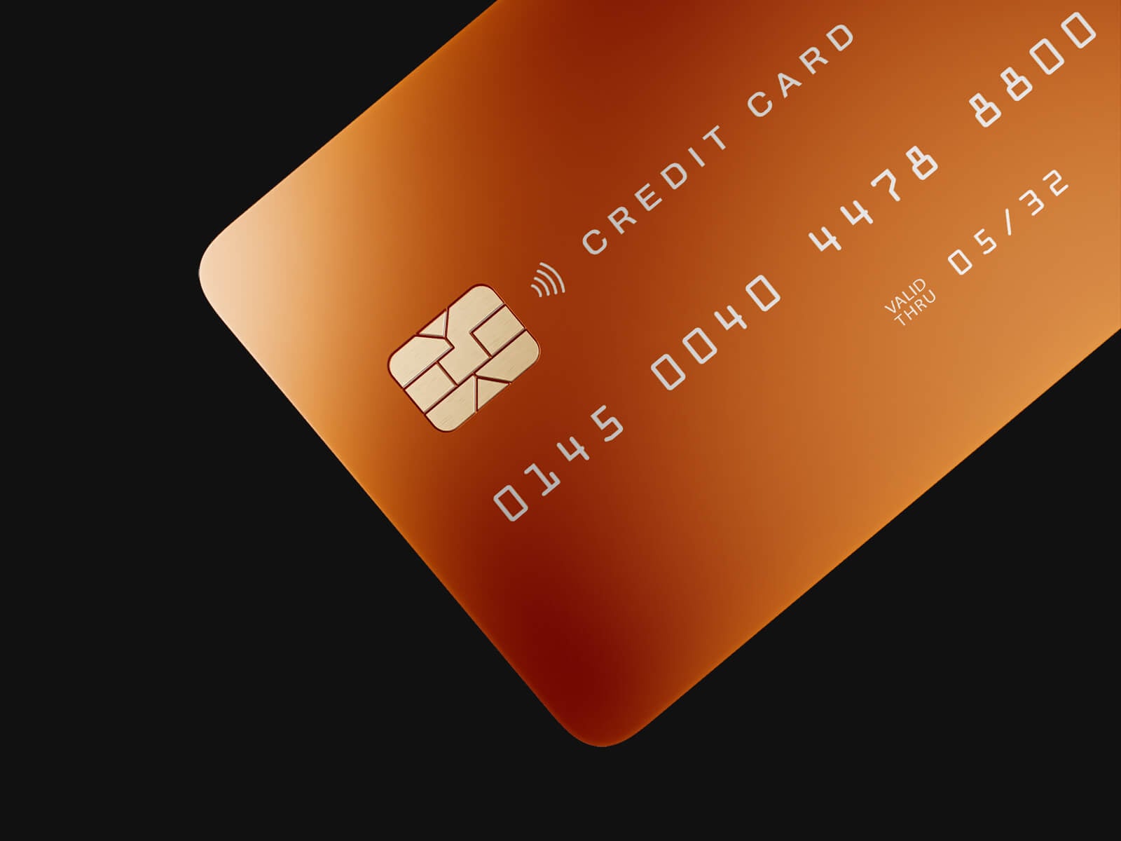 Free Close-Up Credit Card Mockup PSD