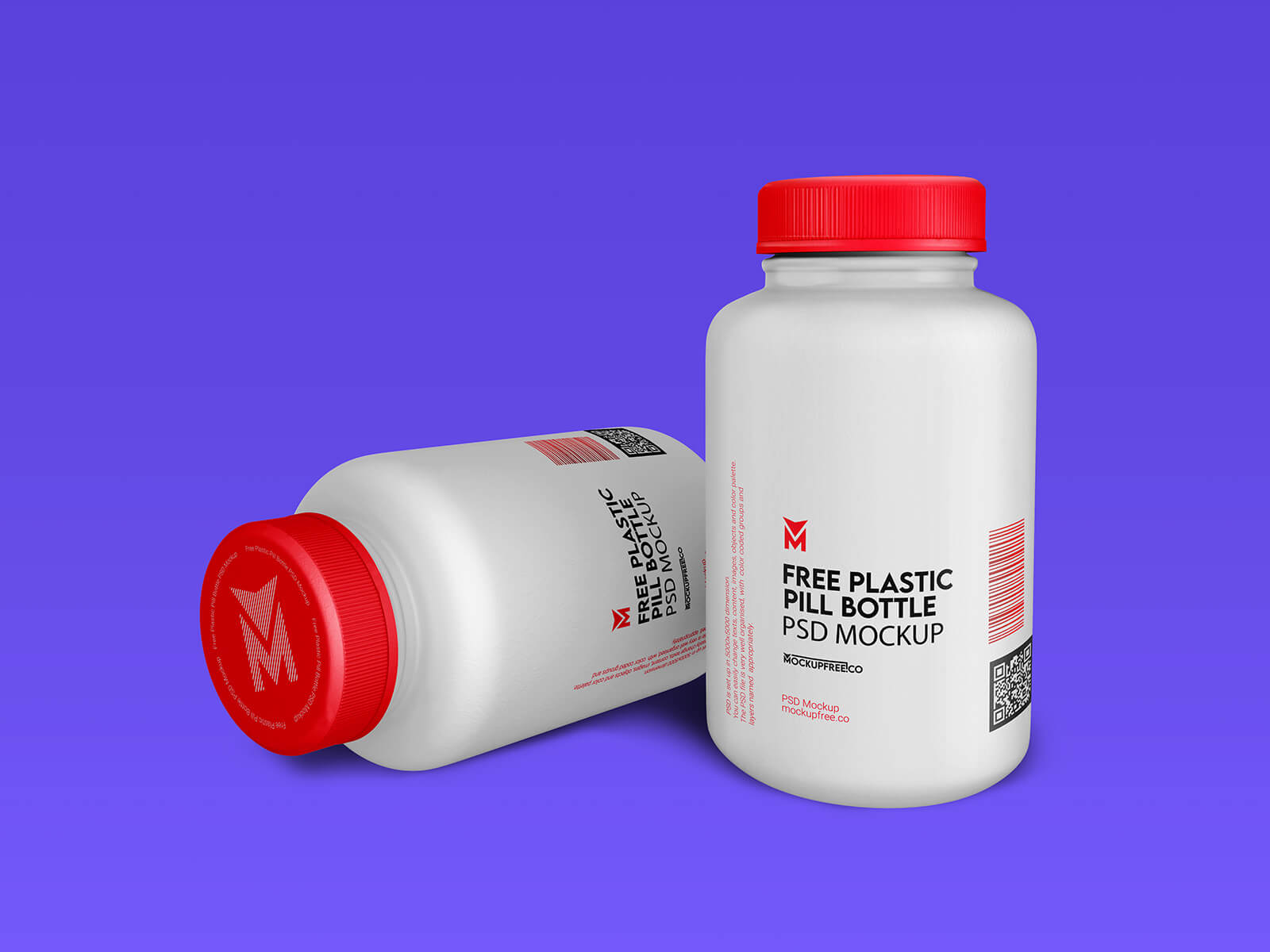 3 Free Plastic Pill Bottle Mockup PSD Files Set