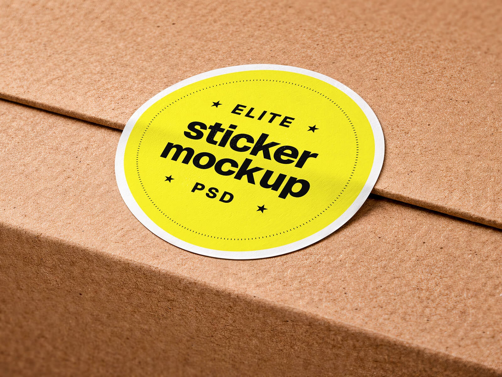 Free Round Sticker Mockup PSD
