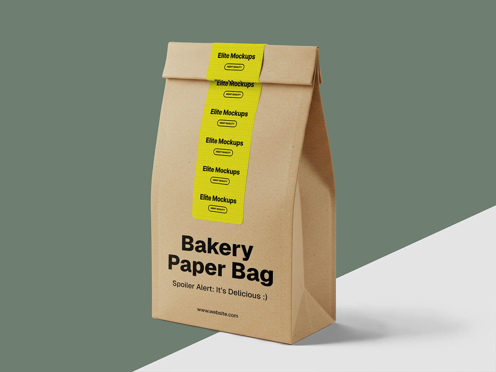 Free Standing Kraft Paper Pouch Mockup PSD