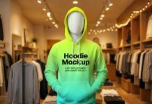 Free Streetwear Mannequin Hoodie Mockup PSD