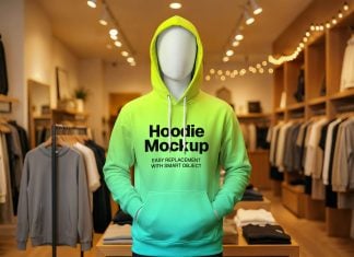 Free Streetwear Mannequin Hoodie Mockup PSD