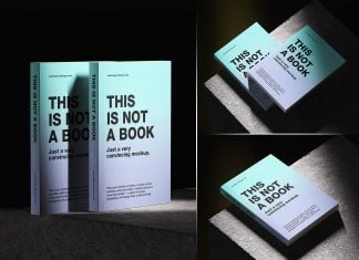 Free Realistic A5 Book Cover & Spine Mockup – 3 HQ PSD Files
