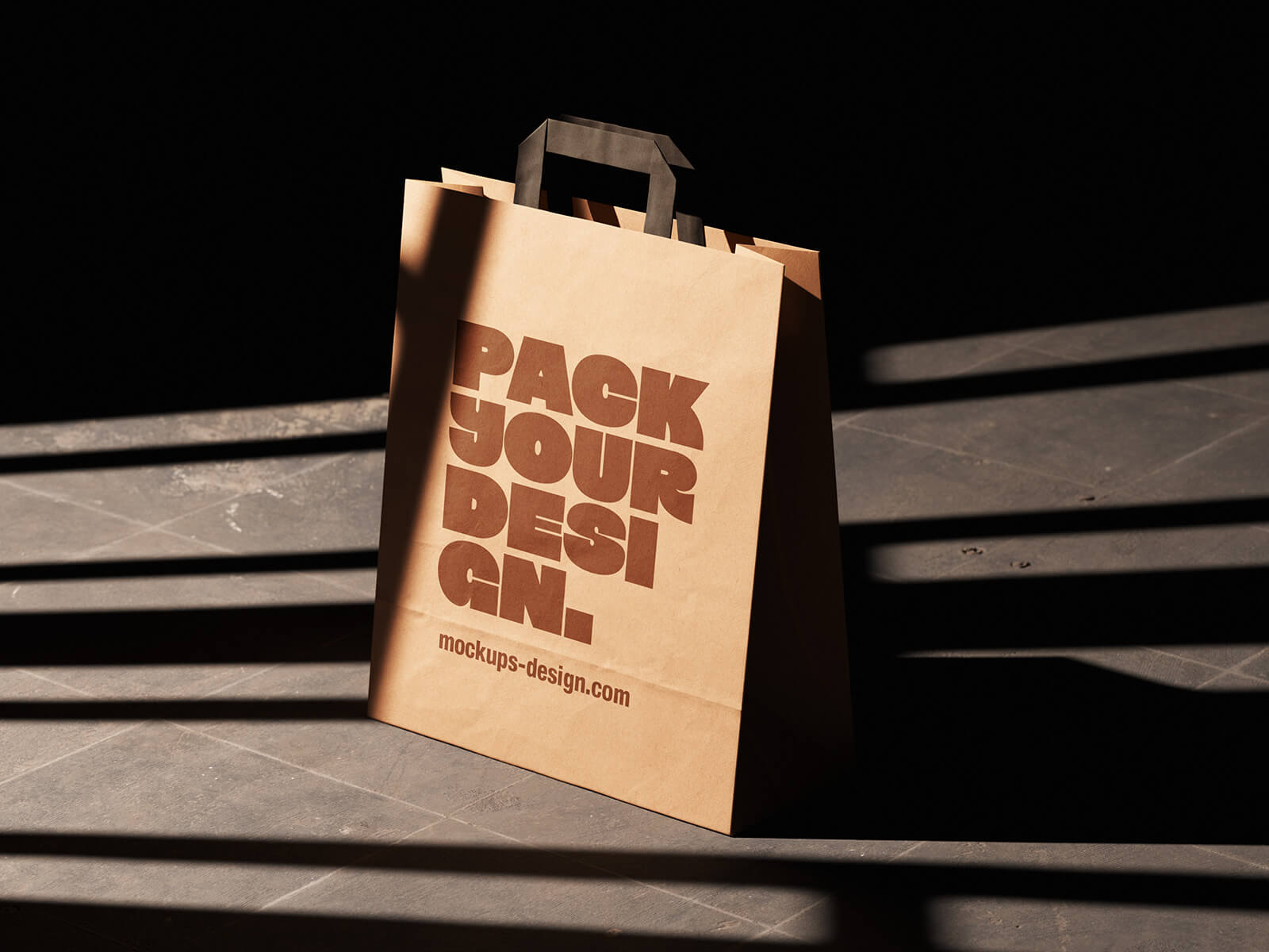 Free Kraft Paper Eco-Friendy Shopping Bag Mockup PSD Set
