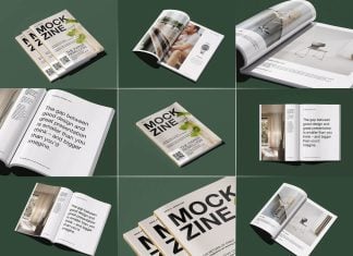8 Free Premium Magazine Mockup PSD Set