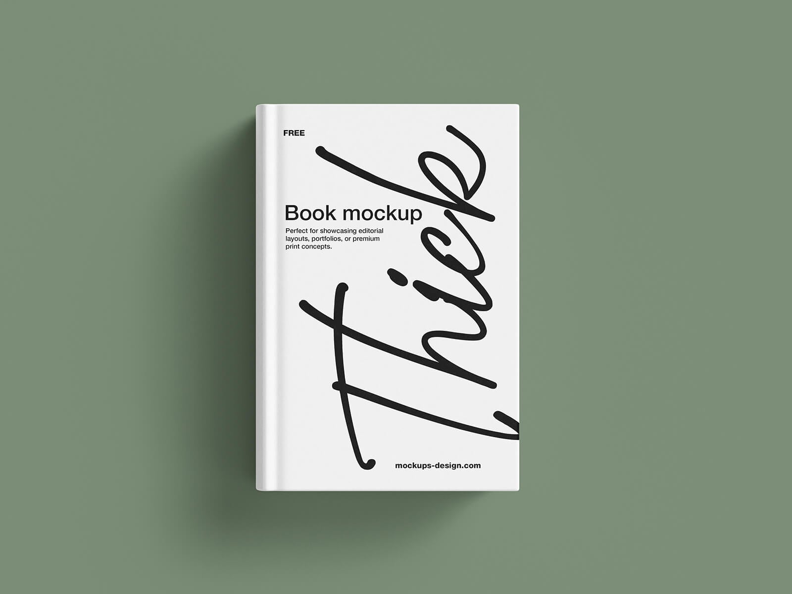 Free Thick Hardcover Book Mockup PSD