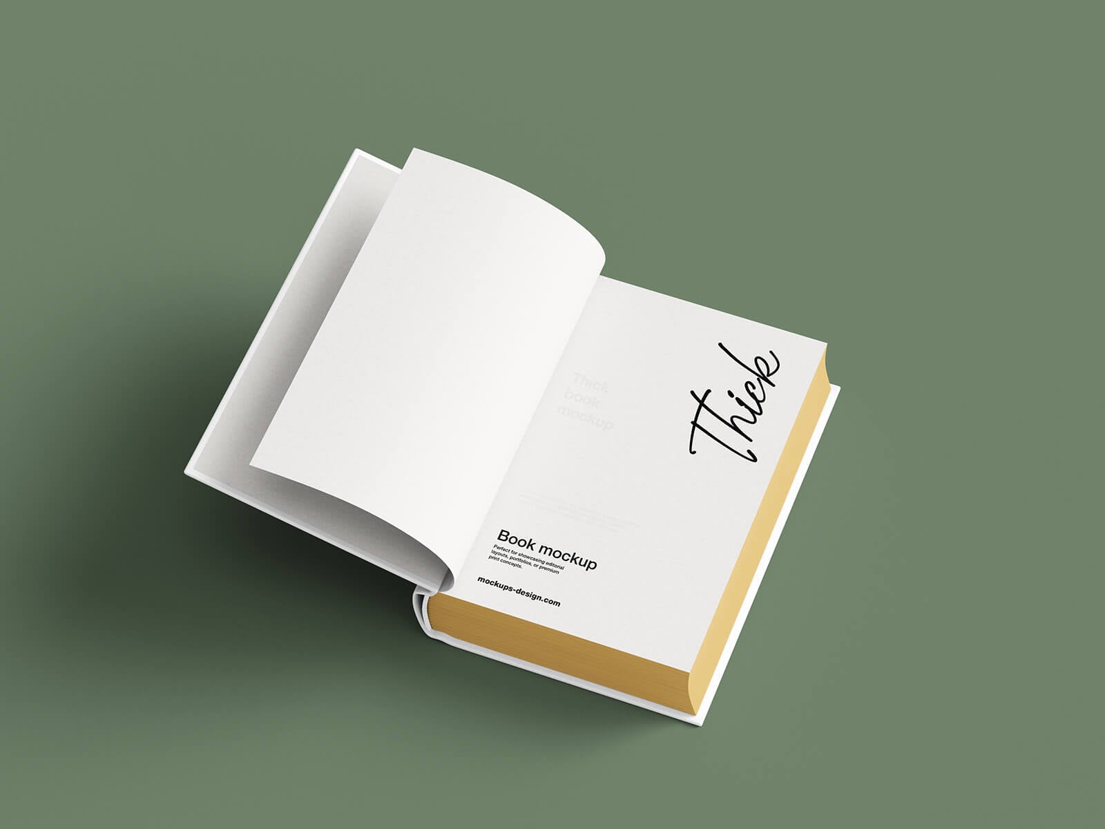 Free Thick Hardcover Book Mockup PSD