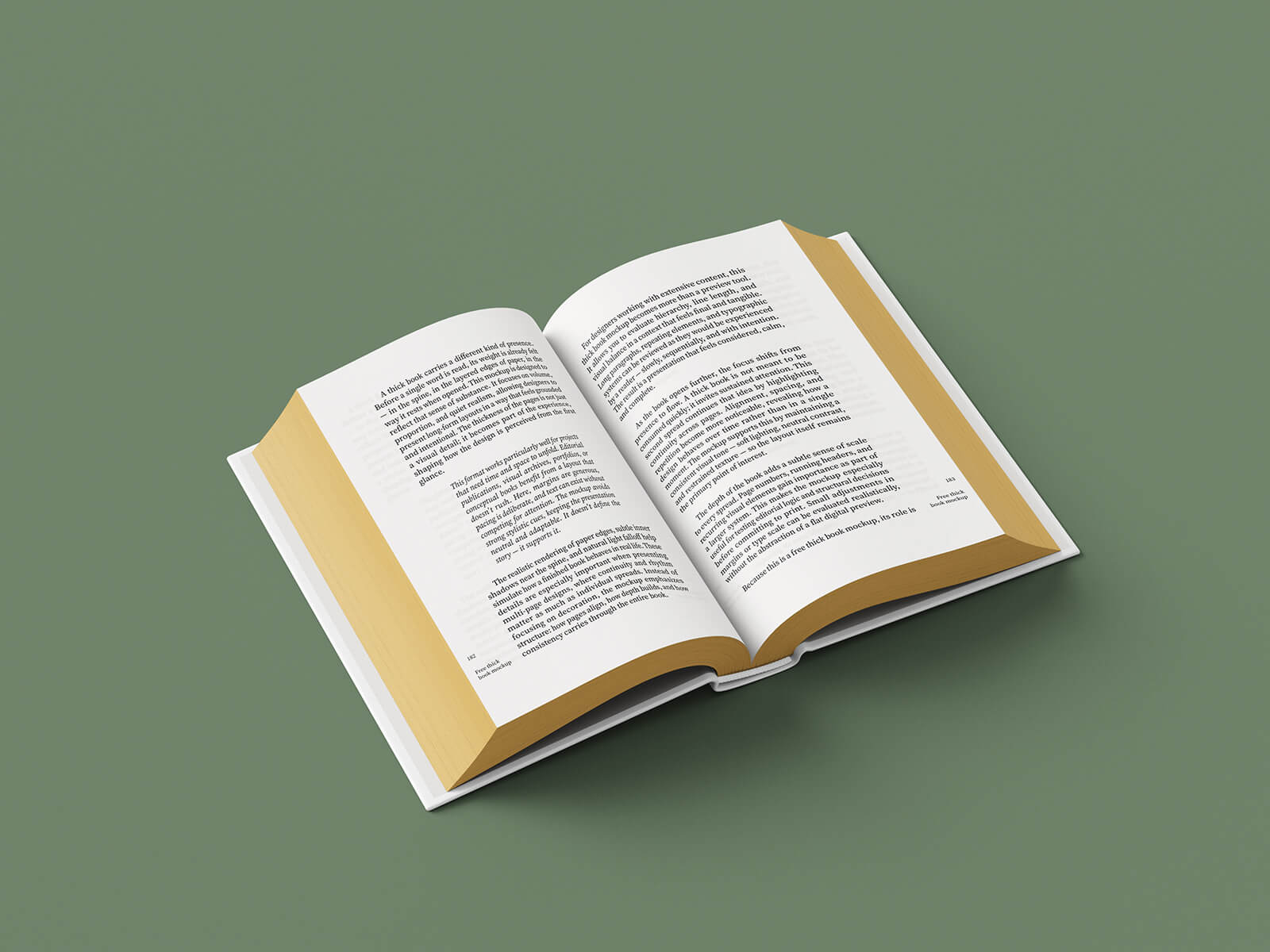 Free Thick Hardcover Book Mockup PSD