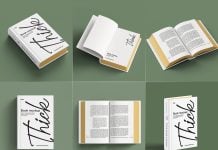 Free Thick Hardcover Book Mockup PSD files set