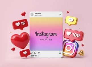 Free Instagram Social Media Post Mockup PSD 2026