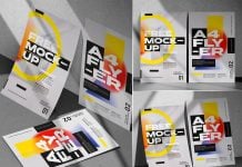 3 Free Premium A4 Flyer Mockup PSD Files Set 3 Free Premium A4 Flyer Mockup PSD Files Set