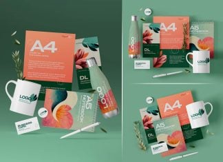 3 Free Premium Branding Stationery Mockup PSD Files