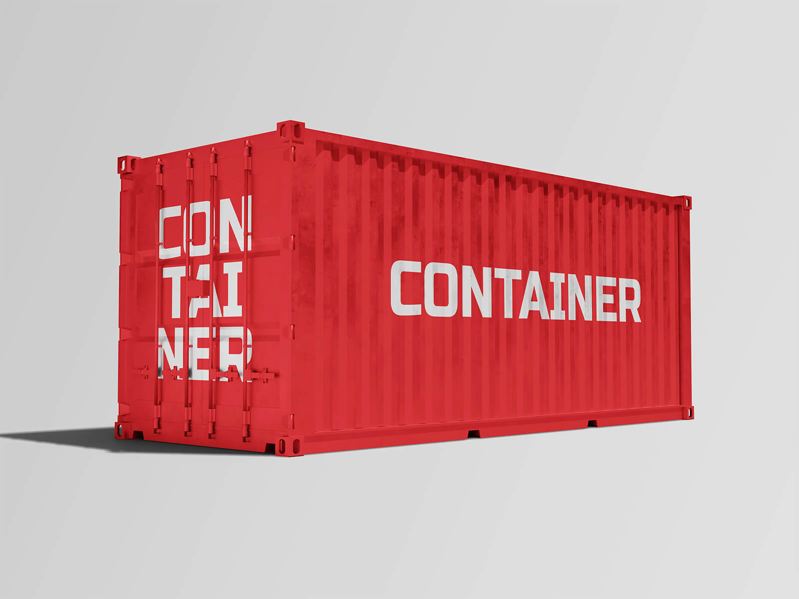 4 Free Shipping Container Mockup PSD Files Set