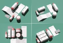 5 Free Cosmetic Brand Identity Mockup PSD Files