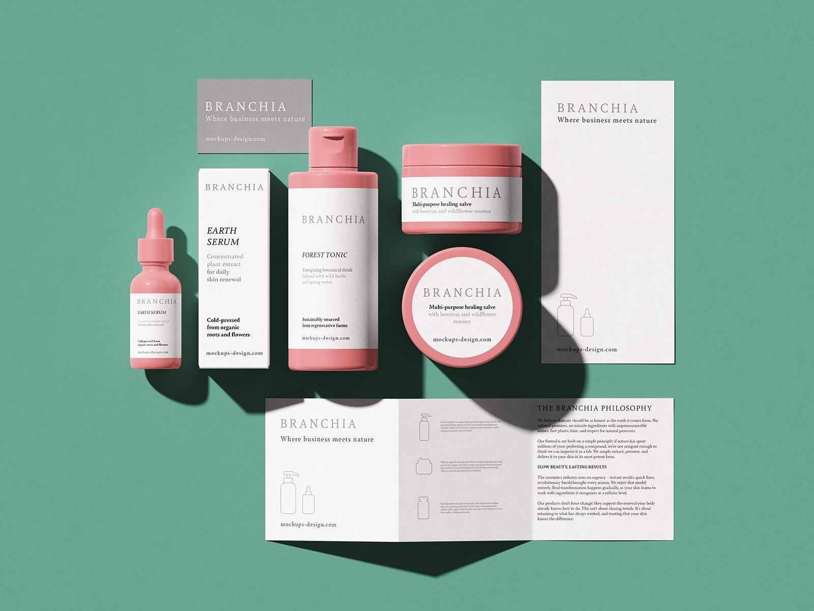 5 Free Cosmetic Brand Identity Mockup PSD Files