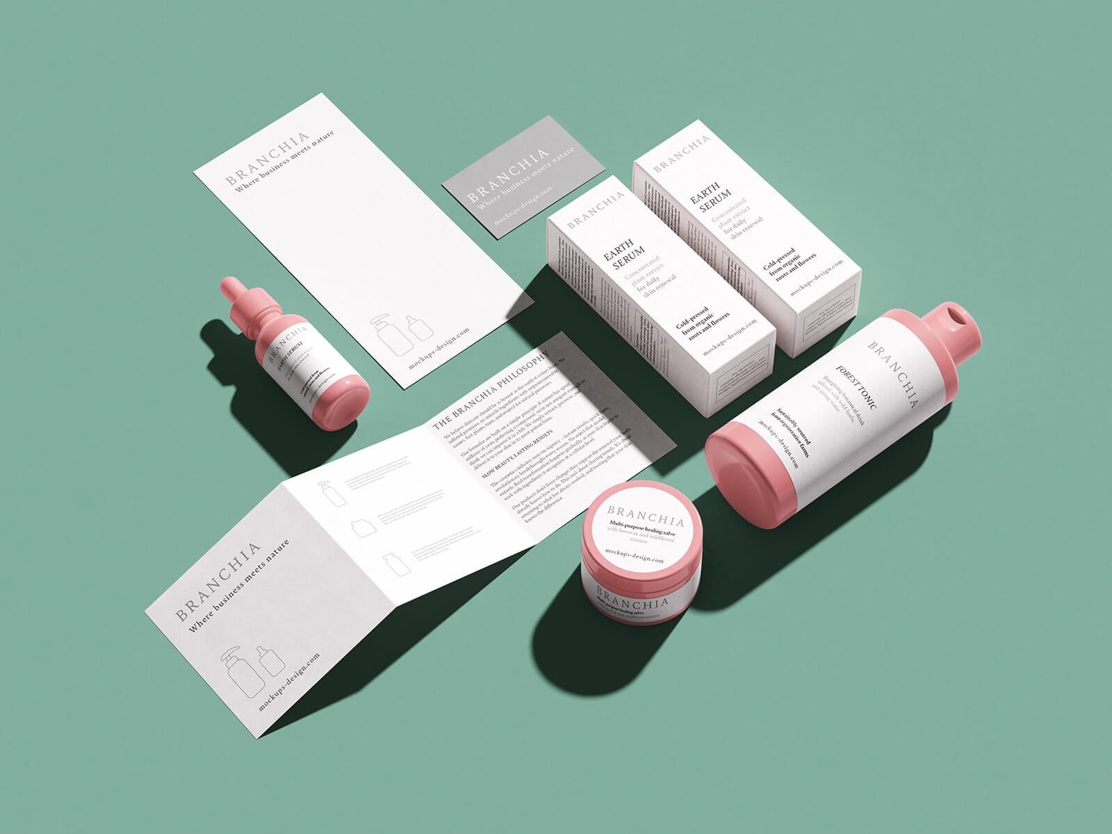 5 Free Cosmetic Brand Identity Mockup PSD Files