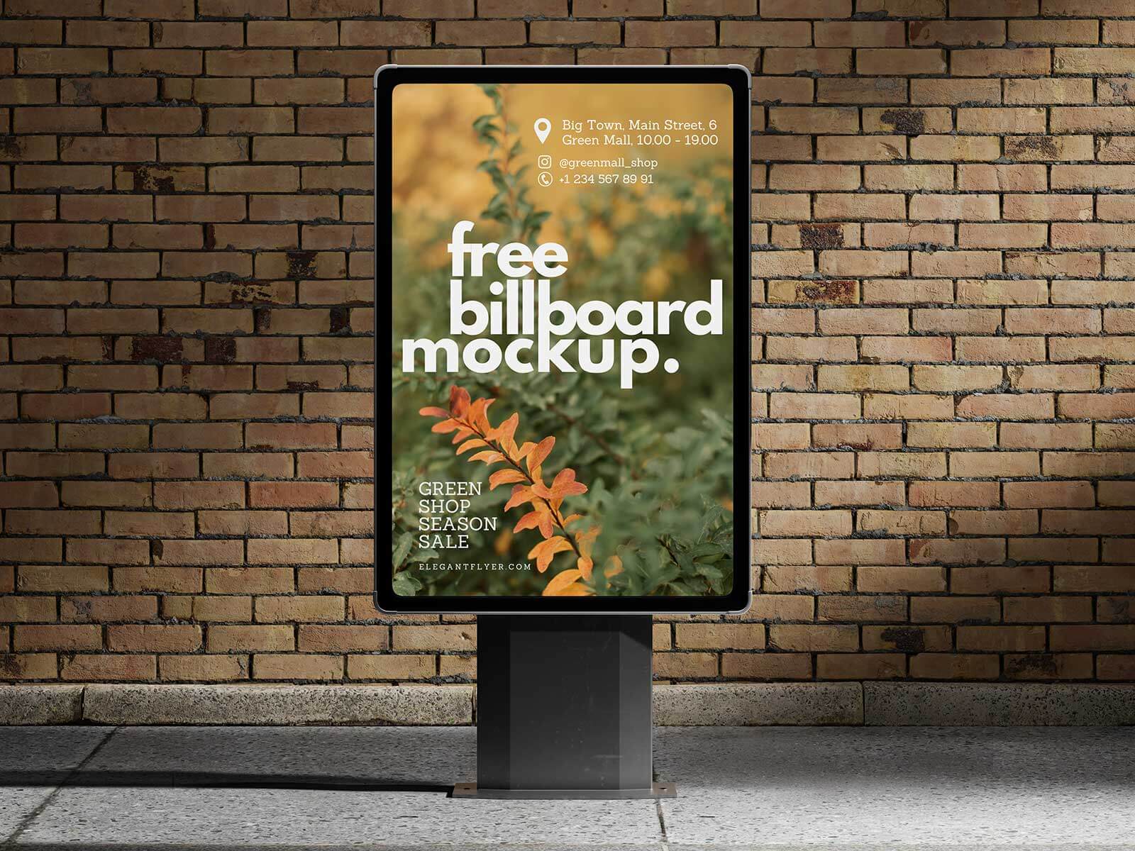 3 Free Nightview Citylight Mupi Poster Mockup PSD Files