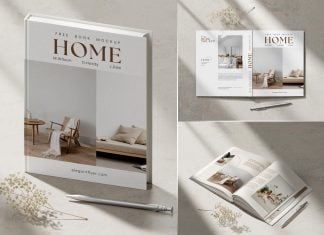 3 Free Premium Hardcover Book Mockup PSD Files