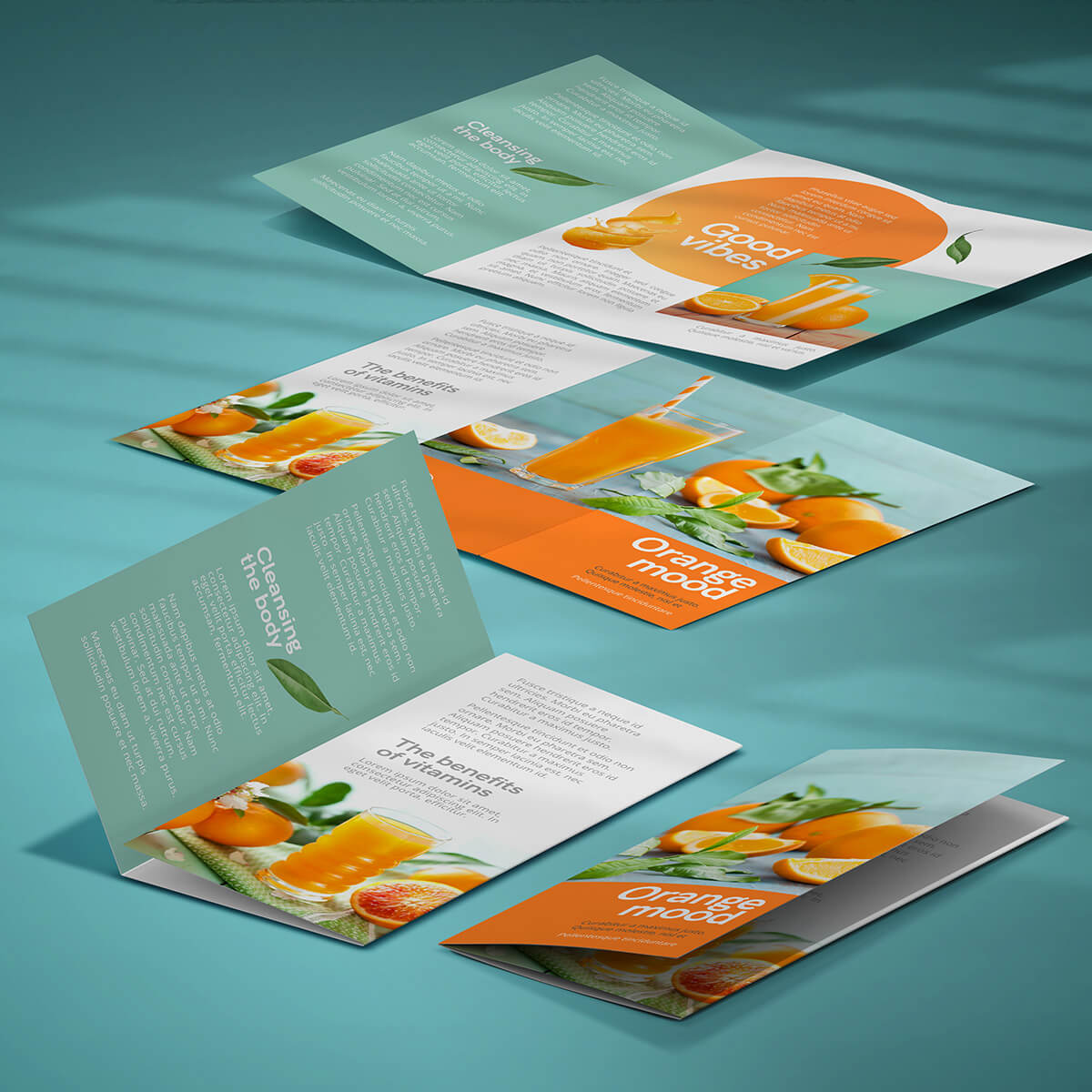 3 Free Tri-Fold Brochure Mockup Scene Files Set