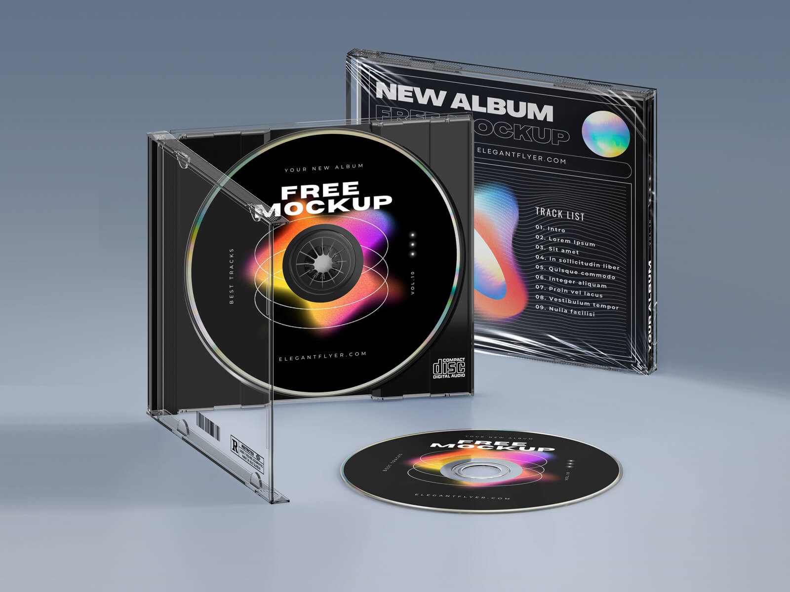 3 Free Premium CD/DVD Standard Jewel Case Mockup PSD Set