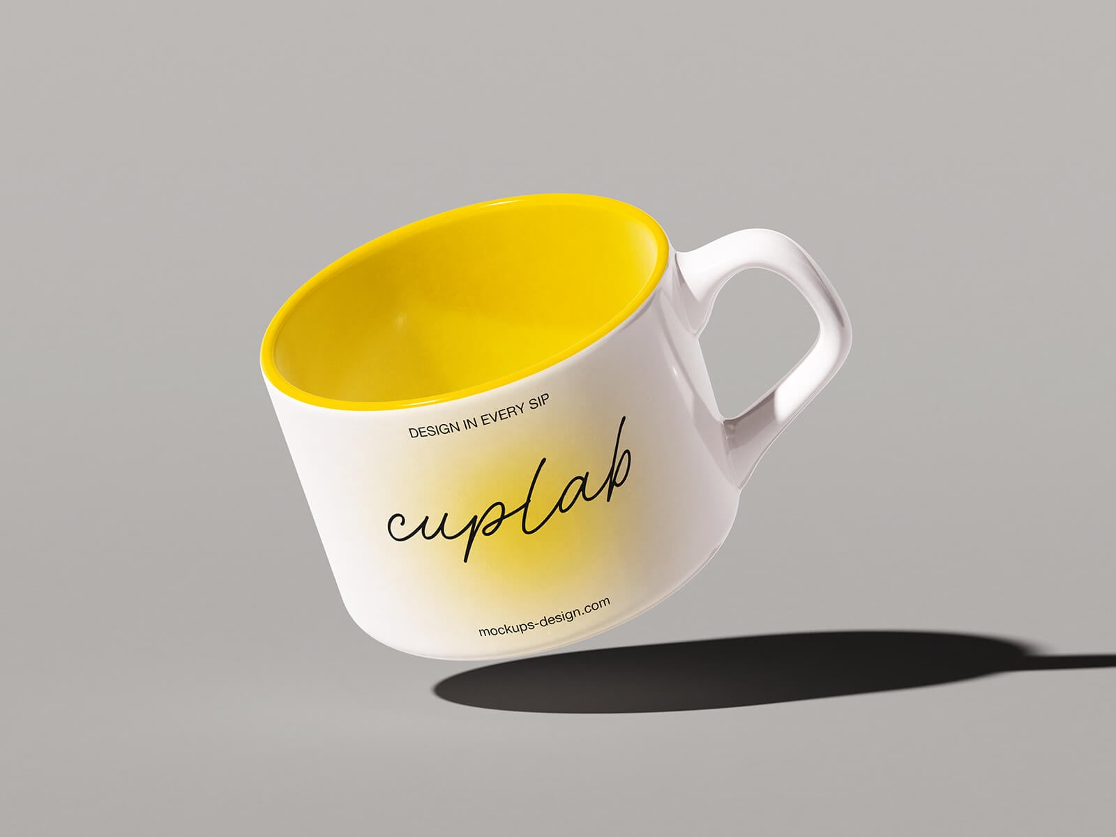 Free Porcelain Latte Cup / Café Mug Mockup PSD