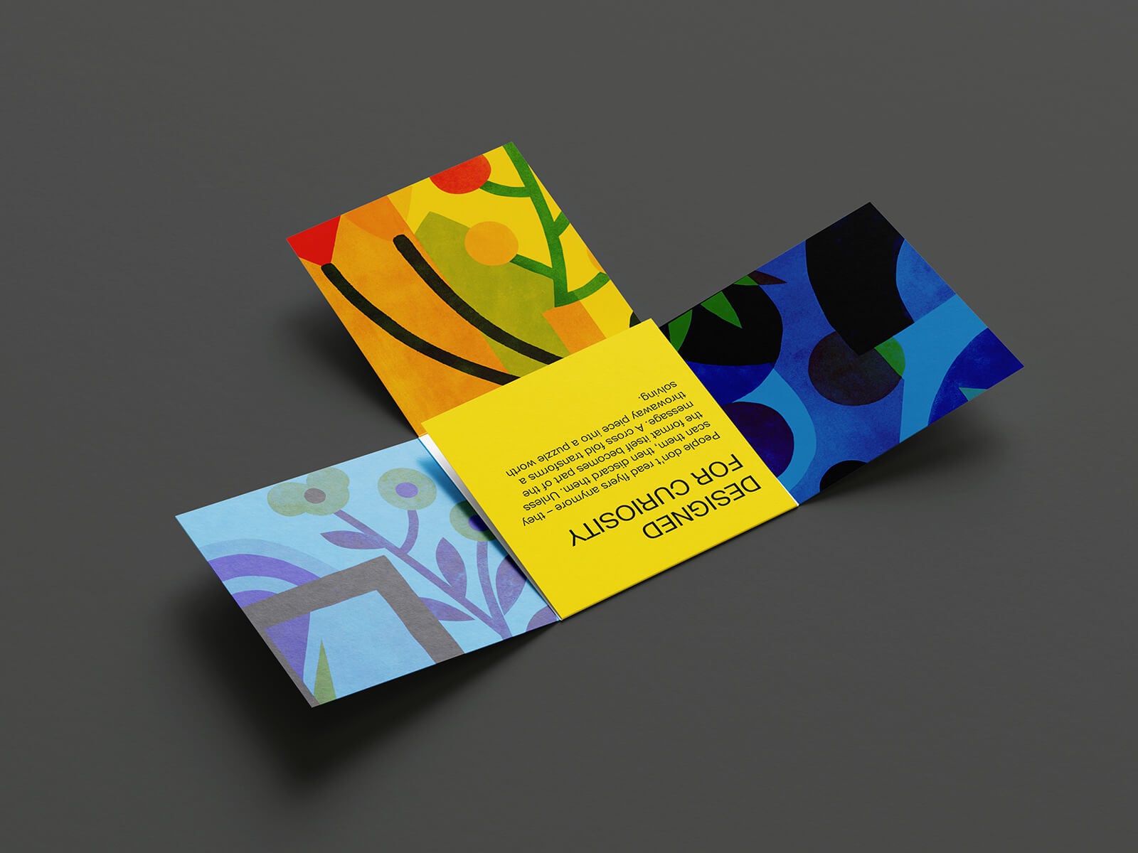 7 Free Cruciform / Iron Cross Fold Brochure Mockup PSD Files Set