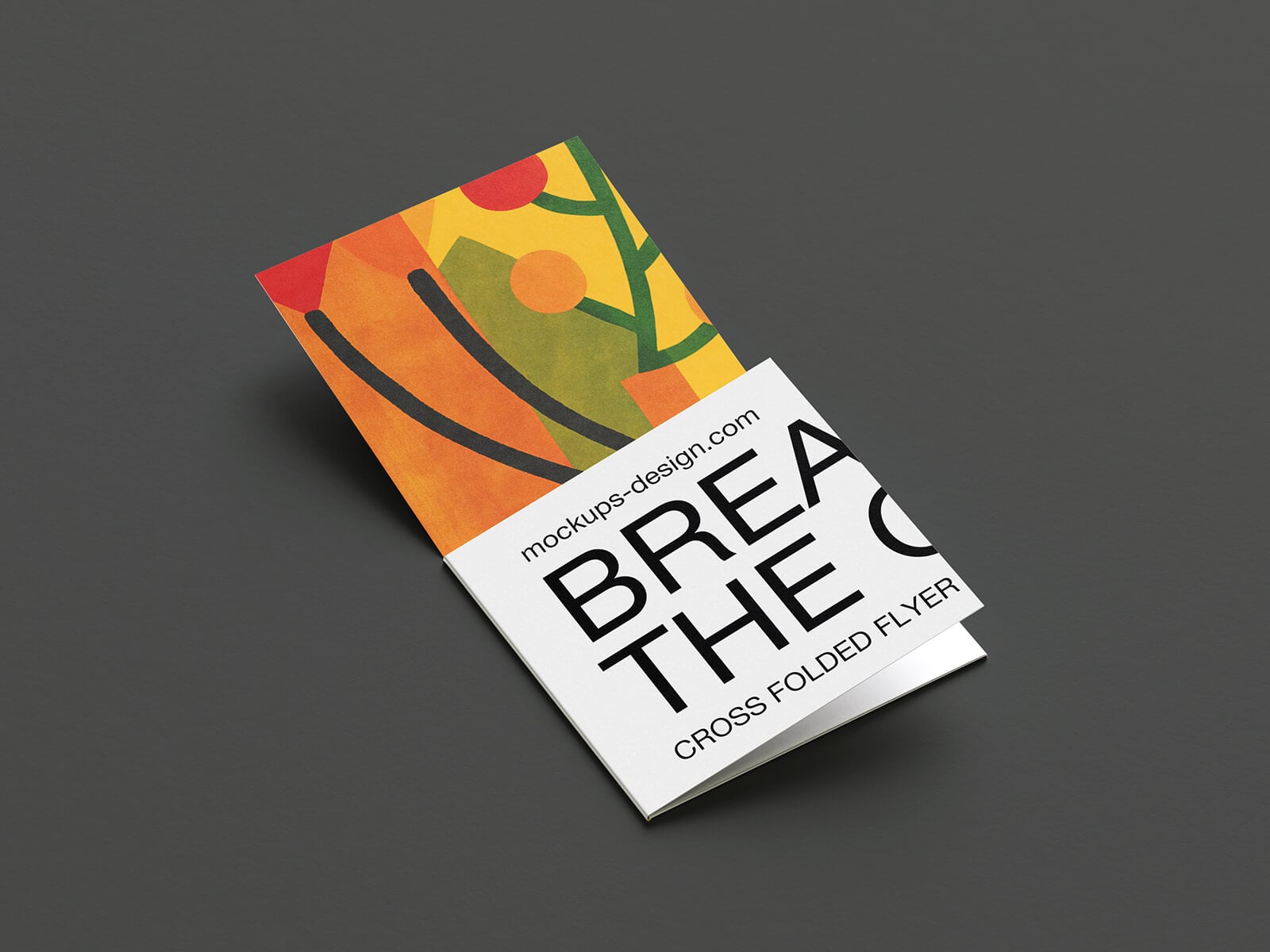 7 Free Cruciform / Iron Cross Fold Brochure Mockup PSD Files Set